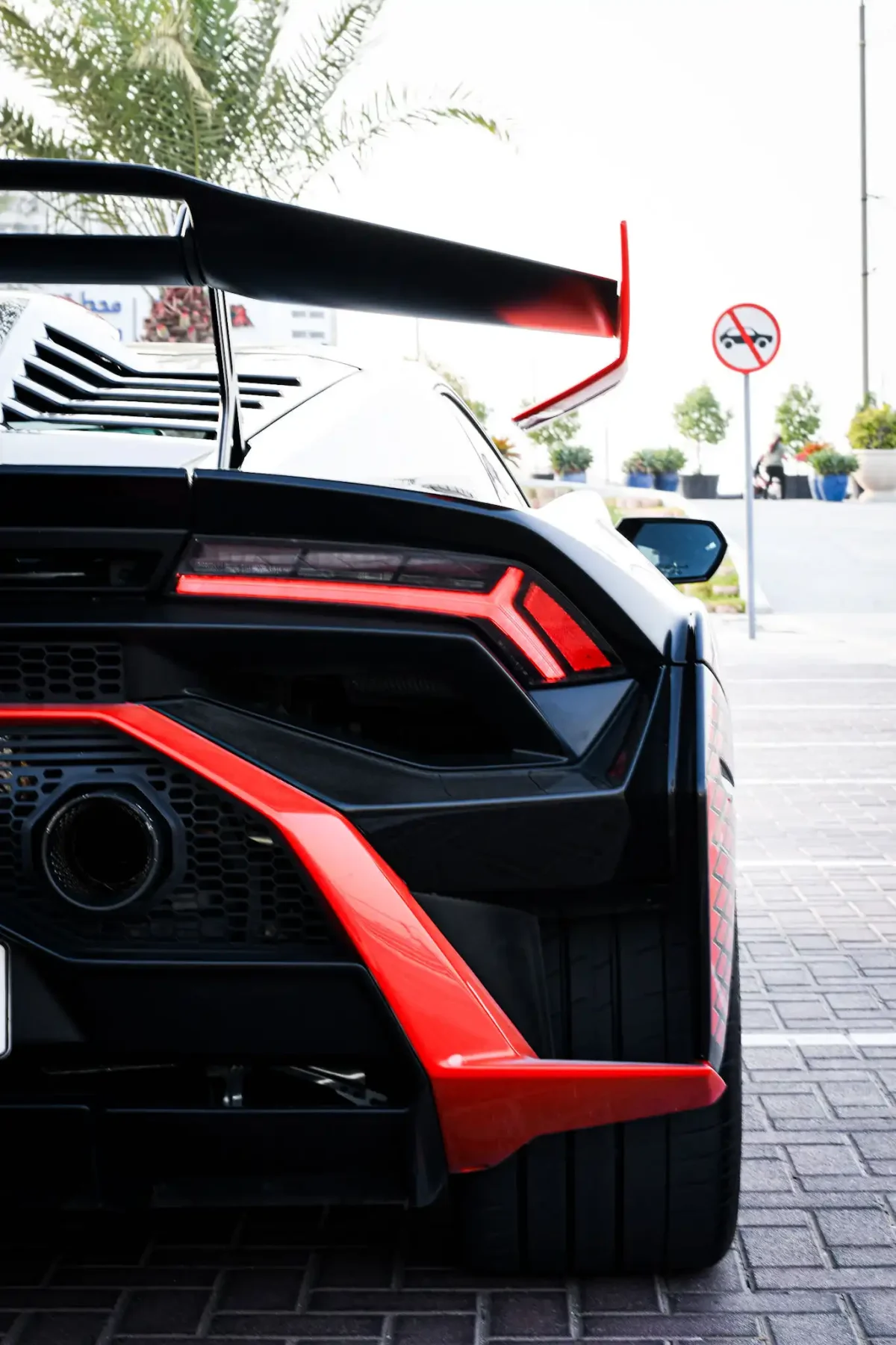 a picture of LAMBORGHINI STO available for rental in dubai with tailgate view