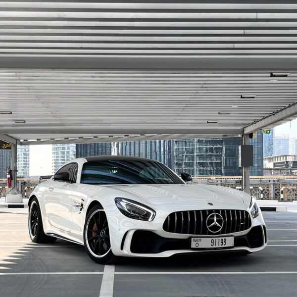 a picture of Mercedes AMG GTR with front view