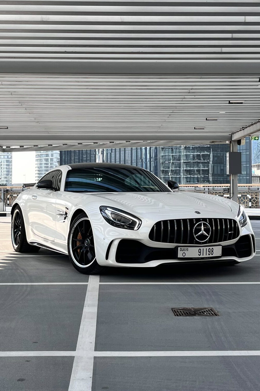 a picture of Mercedes AMG GTR with front view