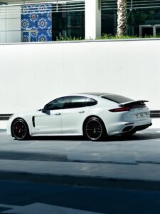 a picture of Porsche Panamera GTS with side profile view