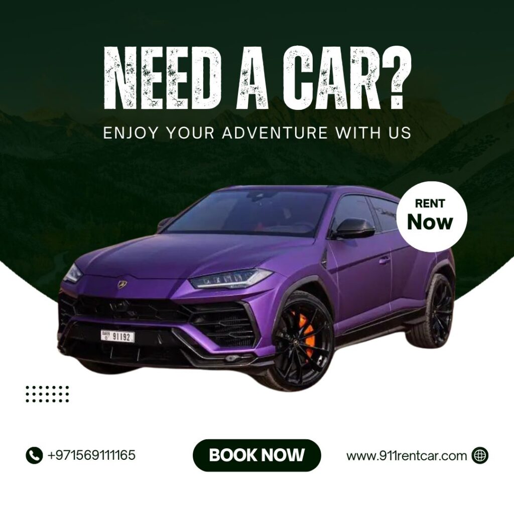 a picture of rental car lamborghini urus in dubai