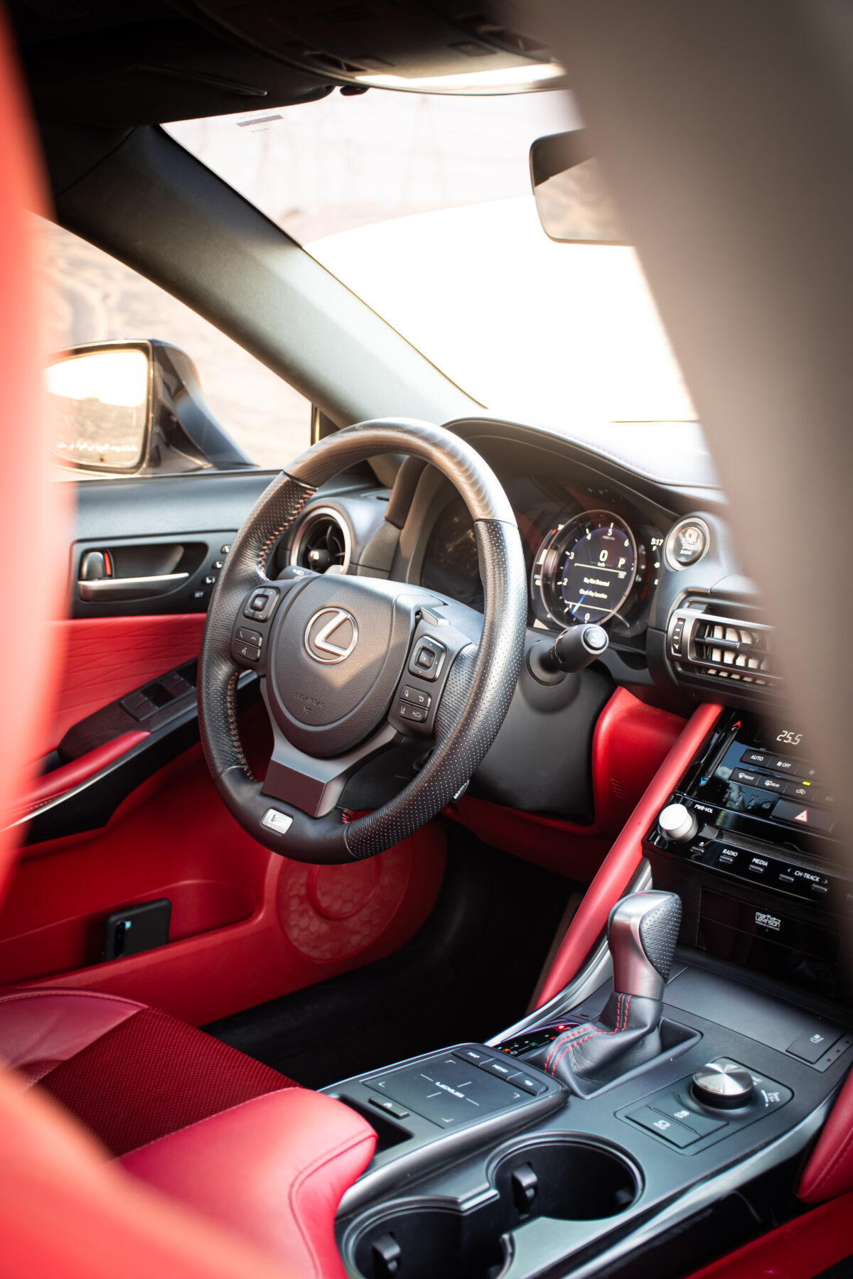 a picture of Lexus IS 350 with dashboard view