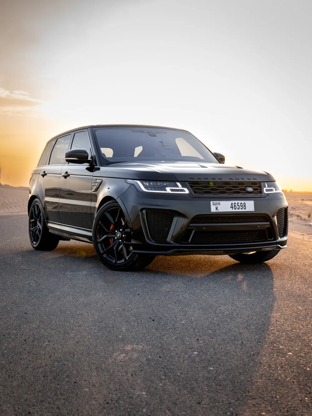 a photo of range rover svr with front drl view